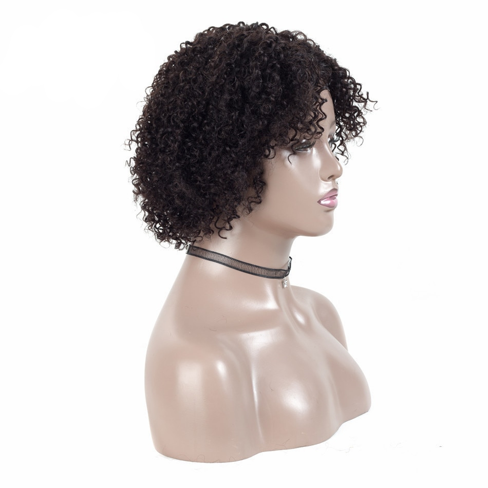 Sophie's Short Human Hair Wigs For Black Women Jerry Curl Human Hair Wigs Non Remy 4 Colors Brazilian Hair Jerry Wigs