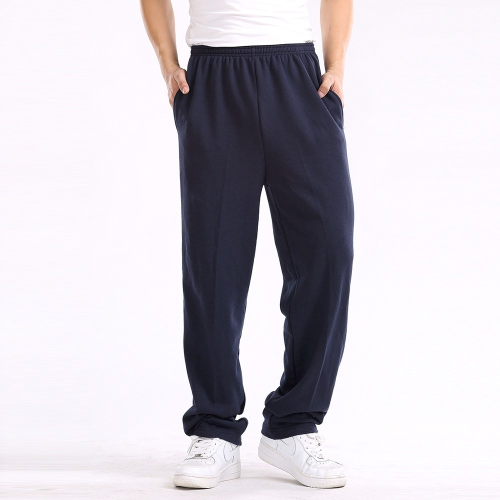 Men Plus Size Pants 6XL Solid Baggy Loose Elastic Pants Cotton Sweatpants Casual Pants Trousers Large Big Plus Size 5XL 6XL 7XL