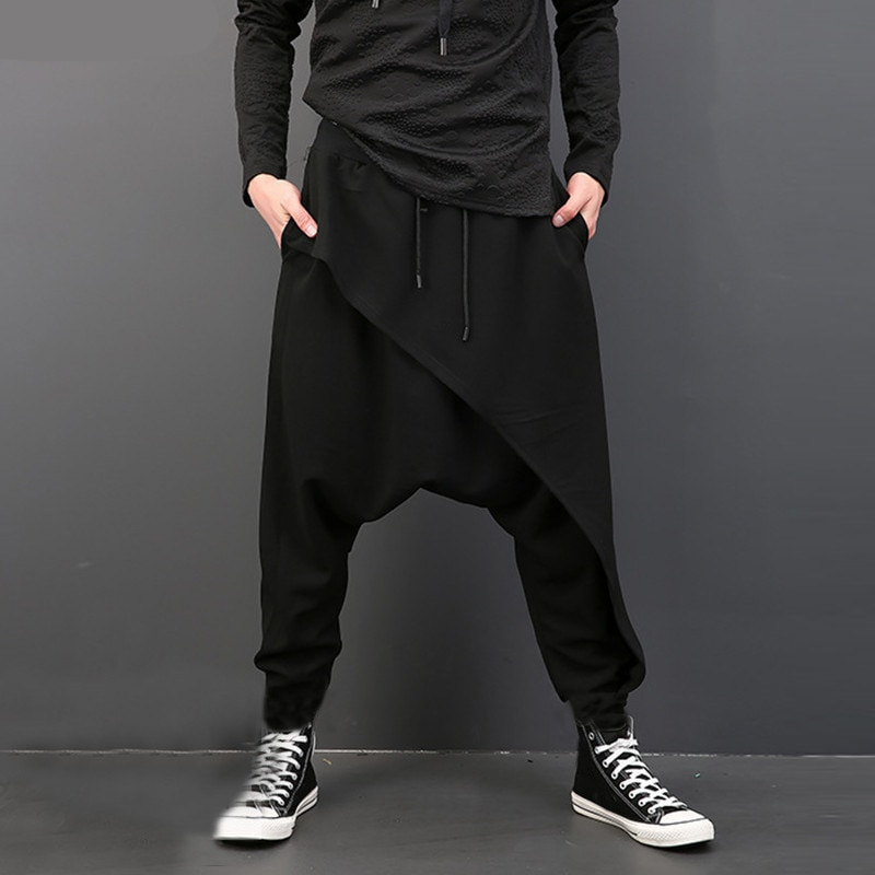 Casual Harem Drape Drop Pants Men - Parvaty.com