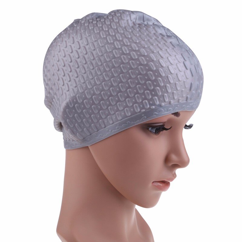 2019 Silicone Waterproof Swimming Caps Protect Ears Long Hair Sports Swim Pool Hat Swimming Cap Free size for Men & Women Adults