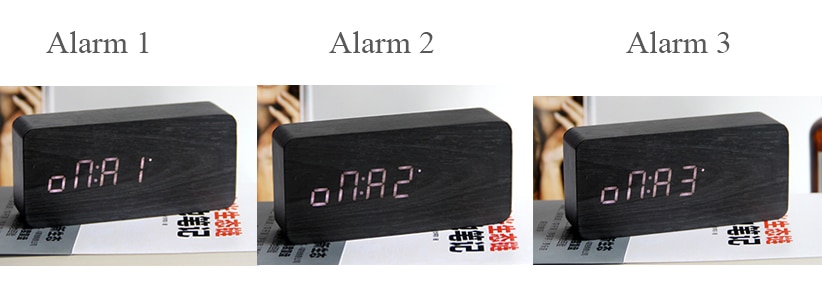 LED Wooden Alarm Clock Watch Table Voice Control Digital Wood Despertador Electronic Desktop USB/AAA Powered Clocks Table Decor