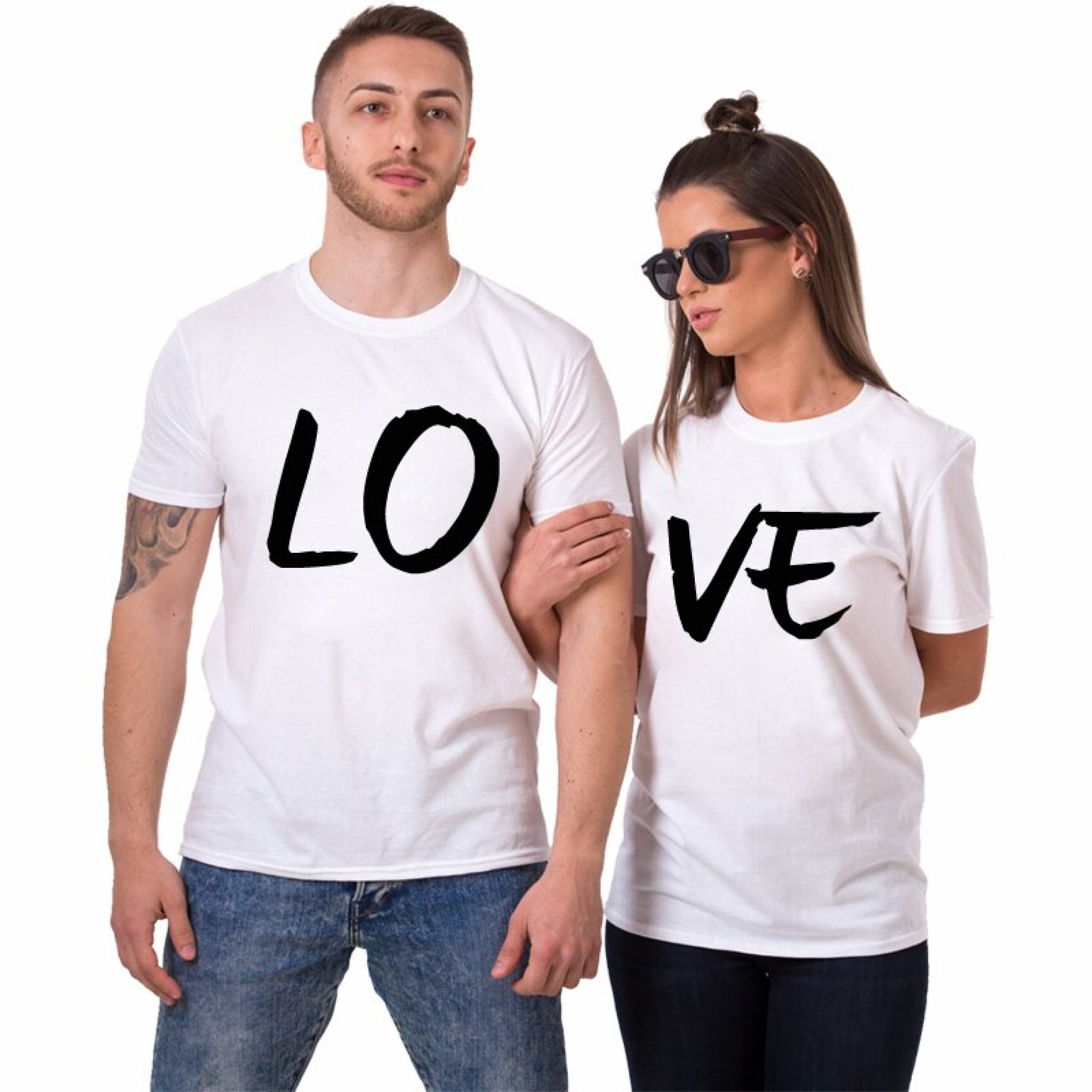 Couple’s Summer LO-VE Print T-Shirts - Parvaty.com
