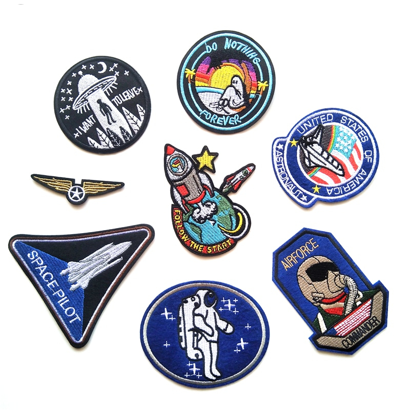 8pc. Astronaut Embroidery Cloth Patch Set