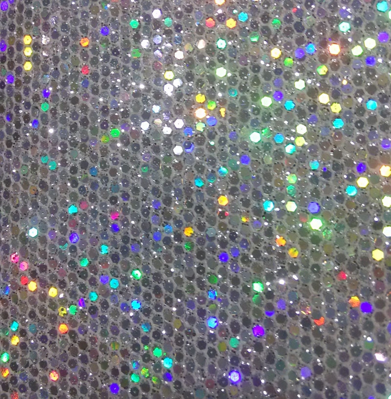 Synthetic Glitter Holographic Leather Surface