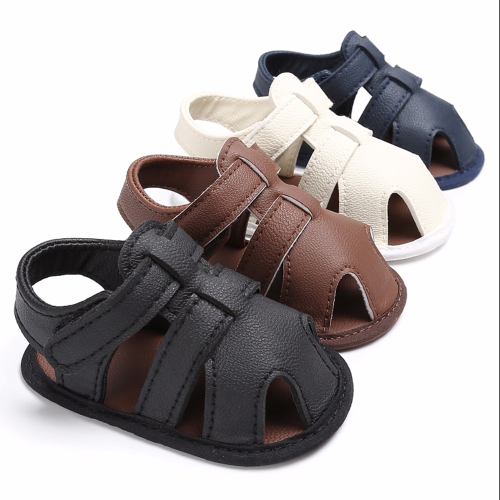 Soft Leather Breathable Baby Shoes for Infant Boys