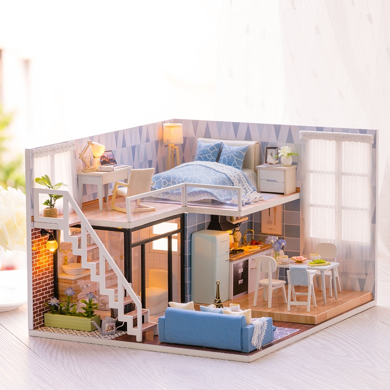 Multistoried DIY Playable Dollhouse Home Decor