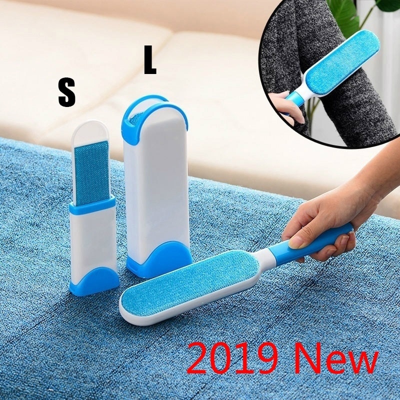 2019 New pet hair remover The Popular New Pet Hair Brush Hair Removal Comb Sofa Bed Portable Home Cleaning Brush lint remover