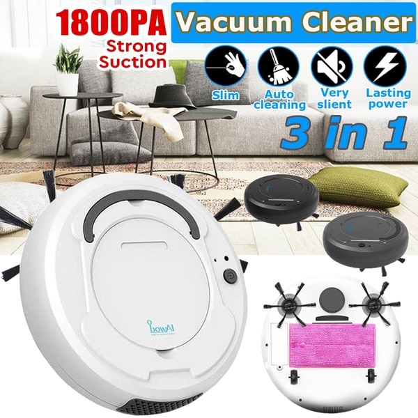 1800Pa Multifunctional Robot Vacuum Cleaner , 3-In-1 Auto Rechargeable Smart Sweeping Robot Dry Wet Sweeping Vacuum Cleaner Home